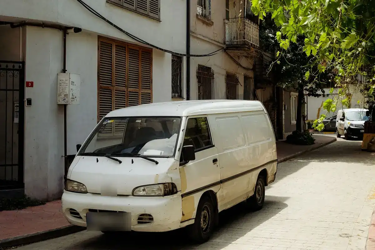 Biohazard cleanup technician in protective equipment, Downtown, Pittsburgh, PA